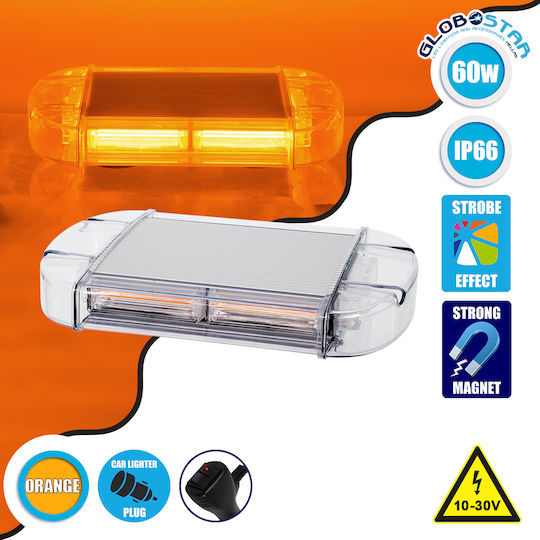 GloboStar Car Beacon LED 10 - 30V Waterproof with Orange Lighting