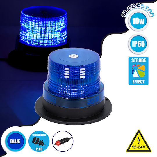 GloboStar Car Beacon LED 12 / 24V Waterproof with Blue Lighting
