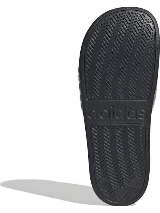 Adilette Shower Stripes Slides in Silver Color