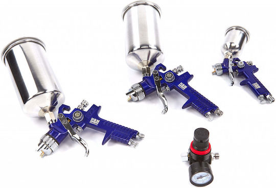Farbspritzpistolen-Set 3-tlg. 0,8 1,4 1,7 mm