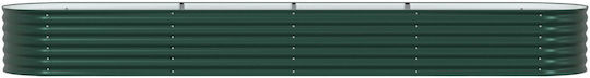 vidaXL Garten Topf Metallisch Green 400x80x44cm.