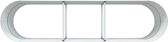 vidaXL Γλάστρα Μεταλλική Πράσινο 320x80x81εκ.
