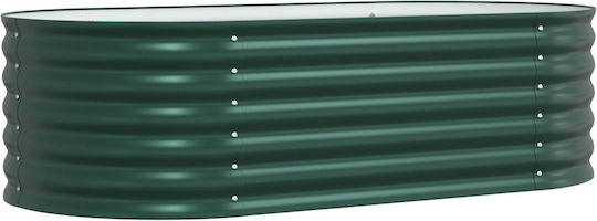 vidaXL Erhöhtes Topf Metallisch Green 160x80x44cm.