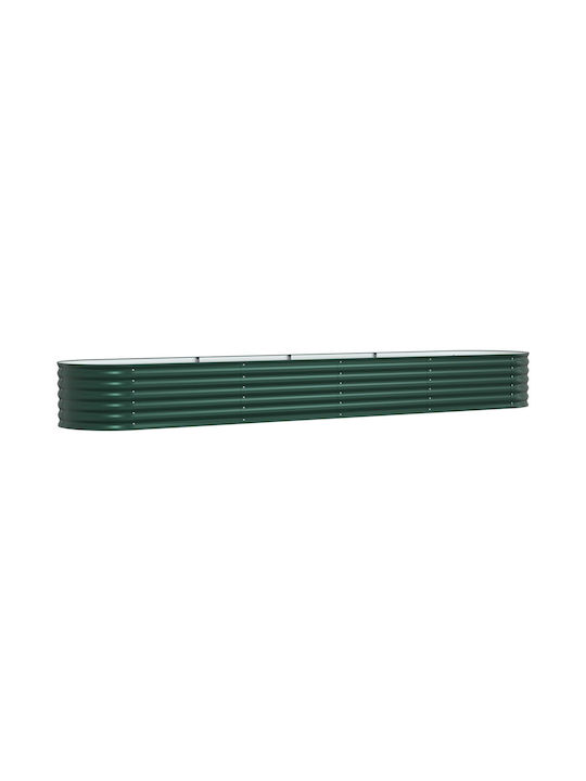 vidaXL Garden Pot Metallic Green 400x80x44cm.