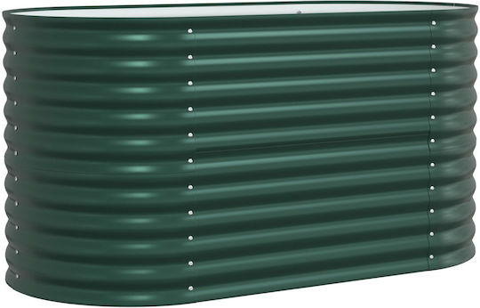 vidaXL Γλάστρα Μεταλλική Πράσινο 160x80x81εκ.