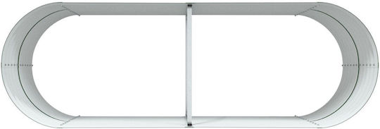 vidaXL Градински Саксия Метал Зелен 240x80x81см.