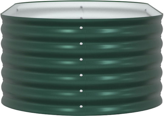 vidaXL Erhöhtes Topf Metallisch Green 160x80x44cm.