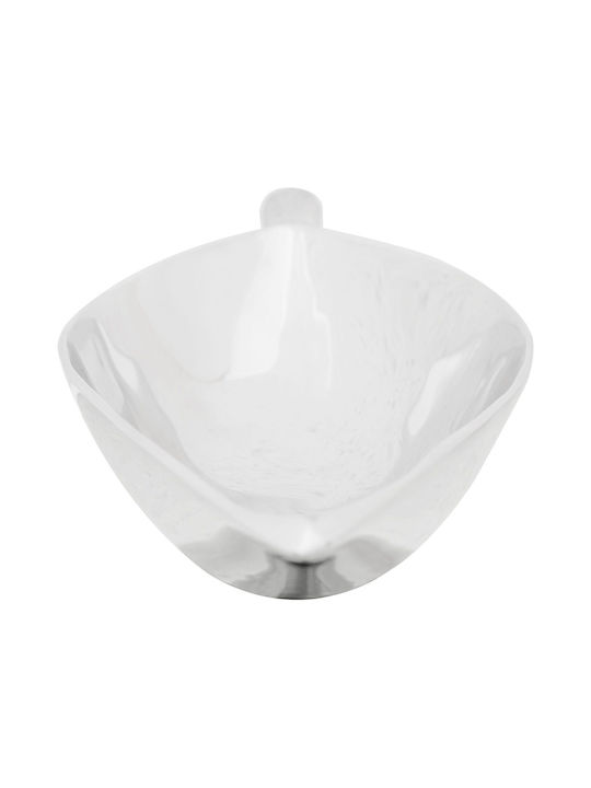 vidaXL Obstschale Metallisch Silber 60x15x8cm