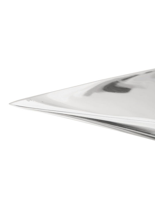 vidaXL Obstschale Metallisch Silber 60x15x8cm