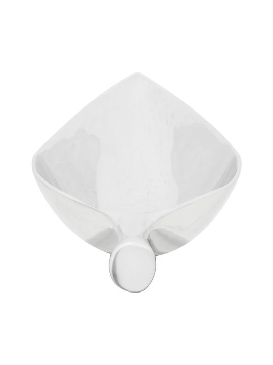 vidaXL Obstschale Metallisch Silber 60x15x8cm