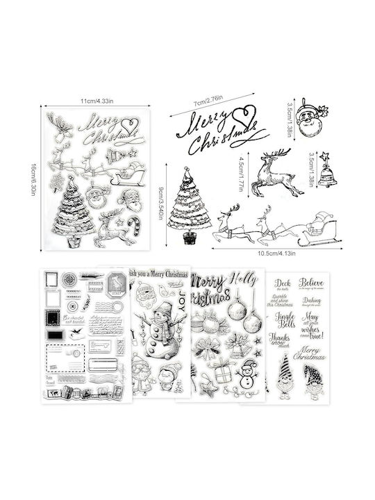 DIY-Weihnachts-Silikonstempel-Set 5 Bögen