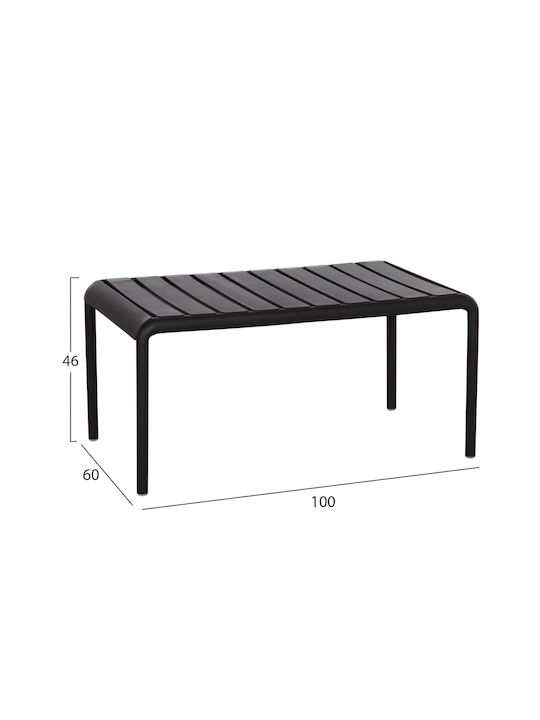 Tisch Stabil Korver Black 100x60cm