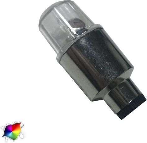 GloboStar Car Tire Valve Caps LED Valves with 3xLR1130 Car Battery 2pcs Blister RGB 2pcs