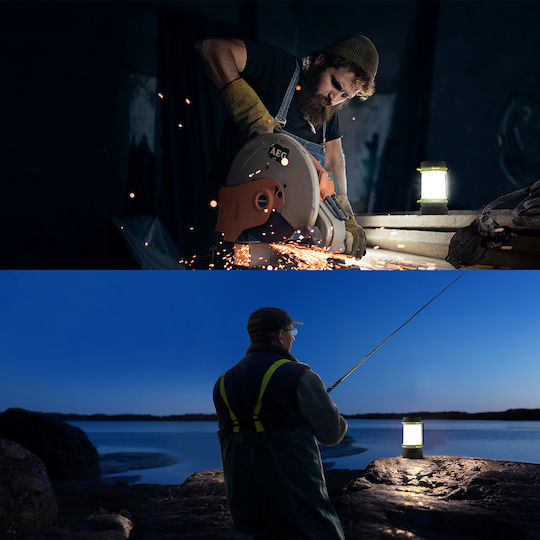 GloboStar Led Rechargeable Lantern for Camping with Flashlight 80lm 10W White