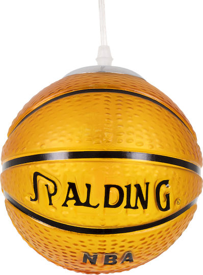 GloboStar Spalding Nba Einfaches Licht Kinderdeckenleuchte Deckenleuchte mit Fassung E27 Orange 18x18cm