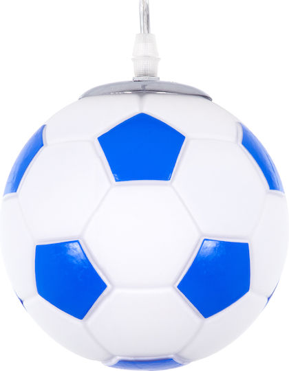 GloboStar Football Einfaches Licht Kinderdeckenleuchte Deckenleuchte mit Fassung E27 White/Blue 15x18cm