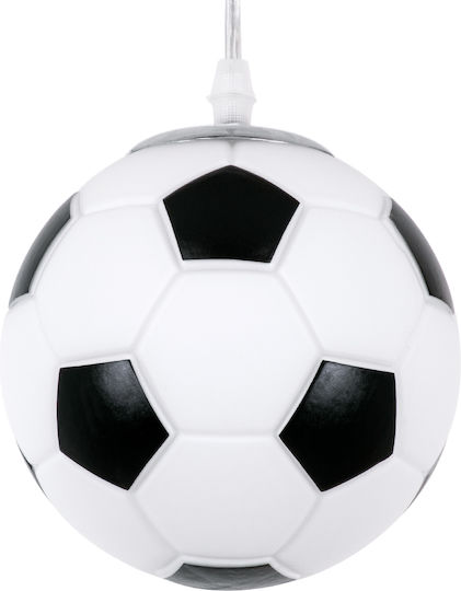 GloboStar Football Einfaches Licht Kinderdeckenleuchte Deckenleuchte mit Fassung E27 Black/White 15x18cm