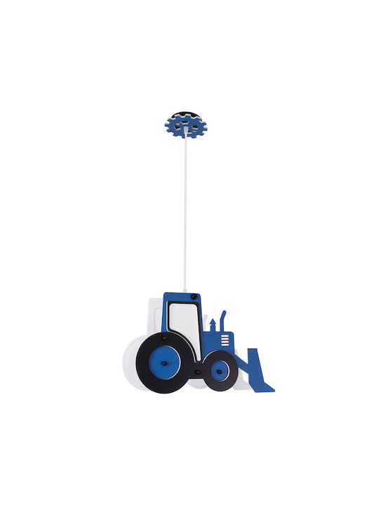 GloboStar Kids Plastic Single Ceiling Light E27 Tractor Blue