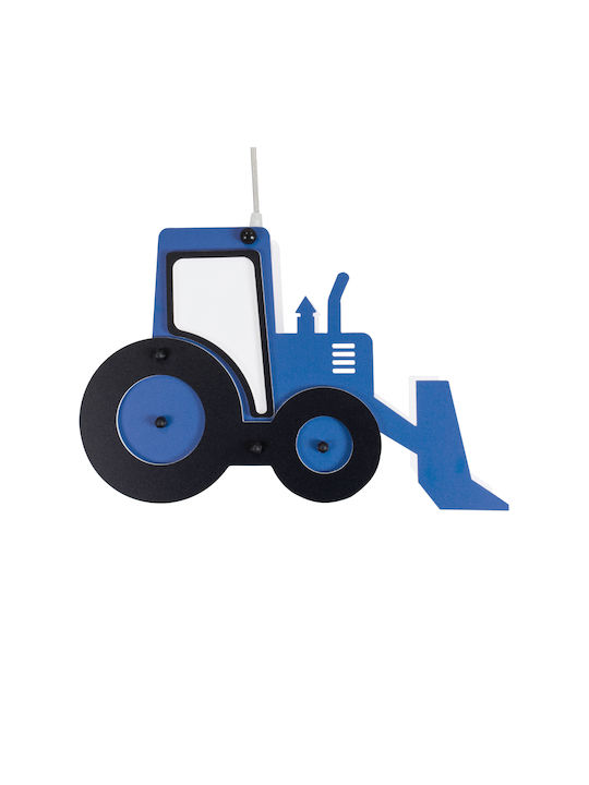 GloboStar Kids Plastic Single Ceiling Light E27 Tractor Blue