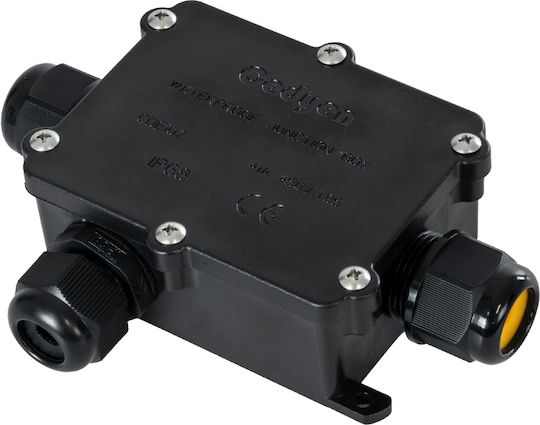 GloboStar Surface Mounted Electrical Box Branching Watertight IP68 in Black Color