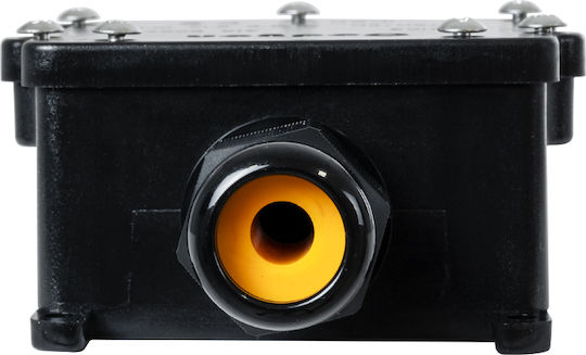 GloboStar Surface Mounted Electrical Box Branching Watertight IP68 in Black Color
