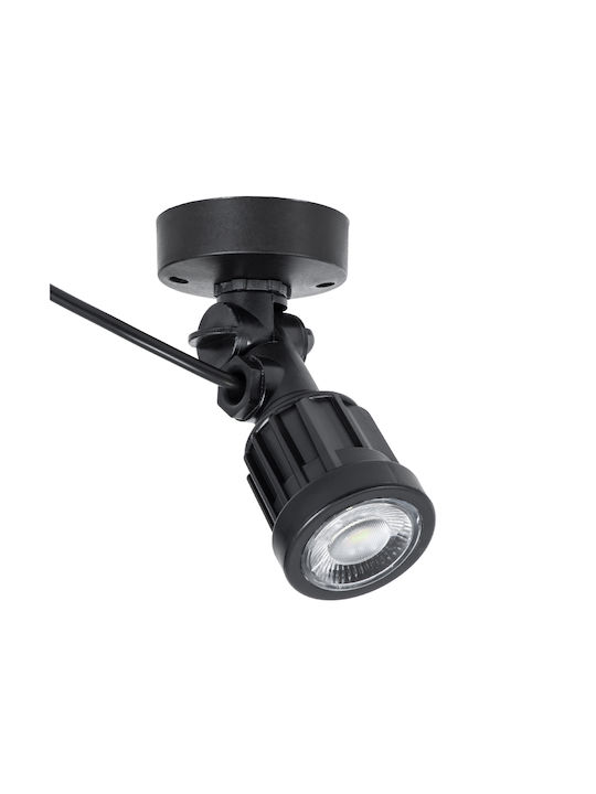 GloboStar Gardenini Waterproof Outdoor Ceiling Spot with Integrated LED in Black Color 61547