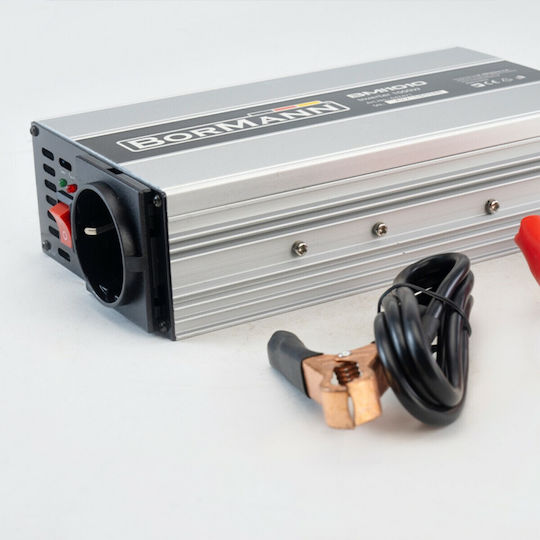 Bormann BMI1010 Invertor Auto 1000W pentru Convertirea 12V DC în 220V AC cu 1xUSB