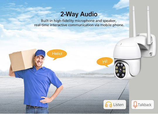 GloboStar Surveillance System 4 Cameras Wireless Cameras IP 1080p with Recorder