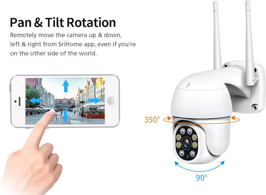 GloboStar Surveillance System 4 Cameras Wireless Cameras IP 1080p with Recorder & Monitor