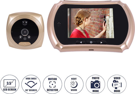 GloboStar Wireless Video Intercom Set Wi-Fi Gold Gold