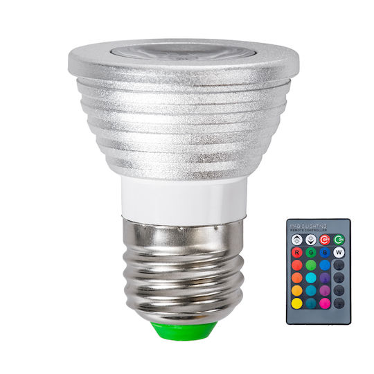 GloboStar Смарт крушка LED 3W за фасунга E27 и форма MR16 RGB 240лм Димируем