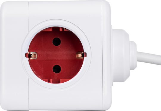 GloboStar PowerCube 5 Θέσεων με Καλώδιο 1.5m