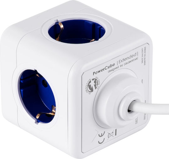 GloboStar PowerCube 5 Θέσεων με Καλώδιο 1.5m