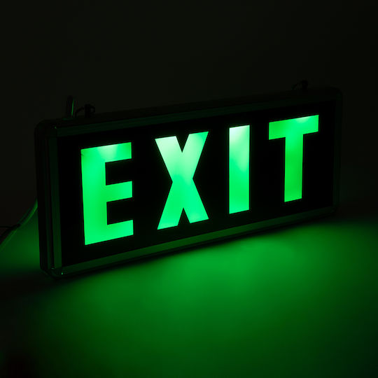 GloboStar Rechargeable LED Exit Emergency Light with Battery Powered 1pcs