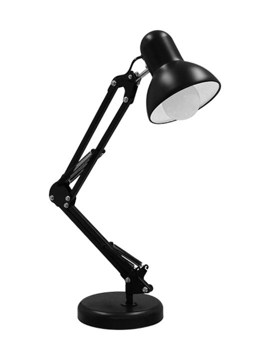 GloboStar Desk Office Lamp with Foldable Arm for Socket E27 in Black Color