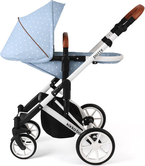 Kikka Boo Dotty Verstellbar 3 in 1 Baby Kinderwagen Geeignet für Neugeborene Blau 16.7kg