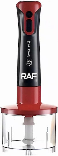 Raf Blender De Mână Cu Tijă Din Inox 600W Roșu