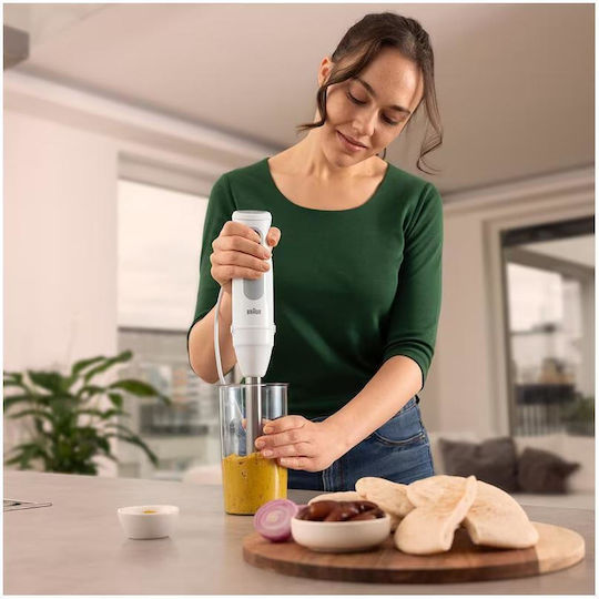 Braun MultiQuick 5 Handmixer mit Inox-Stab 1000W Weiß