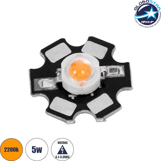 GloboStar LED Chip 3.2V 5W Warmes Weiß 1 Stück 73757