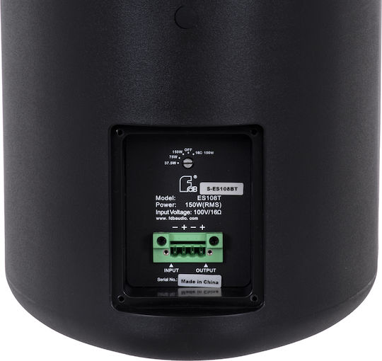 GloboStar FDB ES108BT Παθητικό Επιτοίχιο Ηχείο 300W (Τεμάχιο) Μαύρο