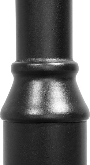 GloboStar Mounting Post for Lighting Fixtures Metallic Pole 3.5m Ø5.8cm Black Black 12111