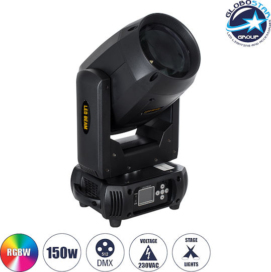 GloboStar Φωτορυθμικό Beam LED DMX με Ρομποτική Κεφαλή Super RGBW