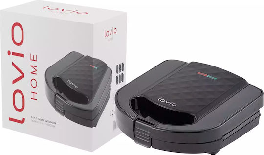 Lovio Home Сандвич тостер грил с подвижни плочи 750W Черна