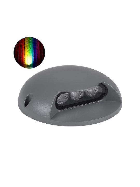 GloboStar Stepluna Außenstehlampe LED Wall Washer 6W RGB IP65 Grau