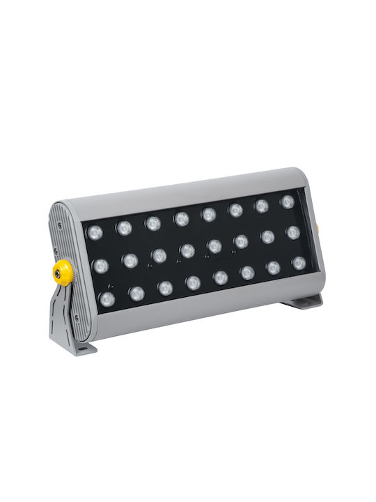 GloboStar Flood-Hena Außenstehlampe LED Wall Washer 48W RGB IP65 Silber