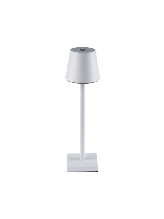 GloboStar Nega Outdoor Floor Lamp LED 2.2W with Warm White Light IP44 White