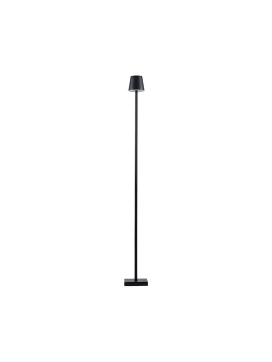 GloboStar Nega Outdoor Floor Lamp LED 2.2W With Warm White Light IP44 Black