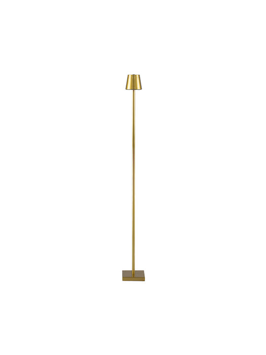GloboStar Nega Outdoor Floor Lamp LED for Outdoor Space 2.2W with Warm White Light IP44 Gold