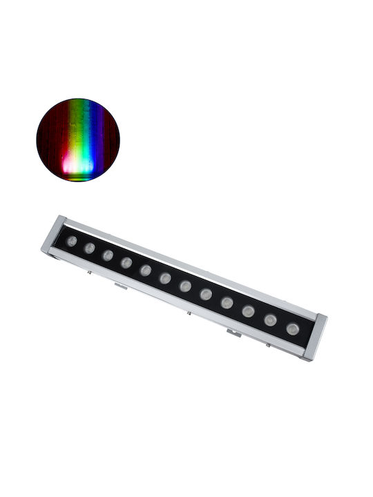 GloboStar Εξωτερικό Φωτιστικό LED Wall Washer 96W RGBW IP65 Ασημί