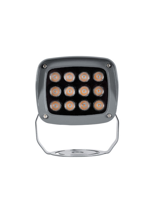 GloboStar Flood-xena Lampă De Podea Pentru Exterior LED Mașină De Spălat Pe Perete 12W Cu Lumină Alb Cald IP65 Portocalie